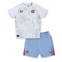 Aston Villa Replika babykläder Bortaställ Barn 2023-24 Kortärmad (+ korta byxor)